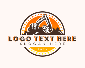 Builder - Mining Quarry Excavator logo design