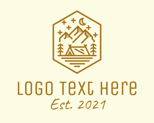 Trek - Outdoor Evening Camp Site logo design