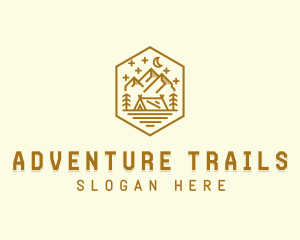 Outdoor Evening Camp Site logo design