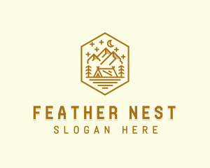 Outdoor Evening Camp Site logo design