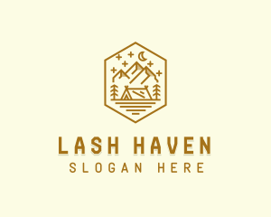 Outdoor Evening Camp Site logo design