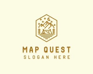 Outdoor Evening Camp Site logo design