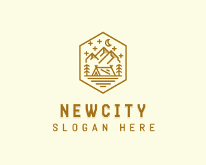 Outdoor Evening Camp Site logo design