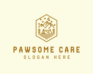 Outdoor Evening Camp Site logo design