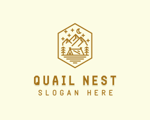 Outdoor Evening Camp Site logo design