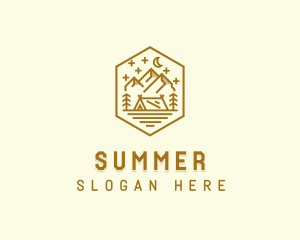 Outdoor Evening Camp Site logo design