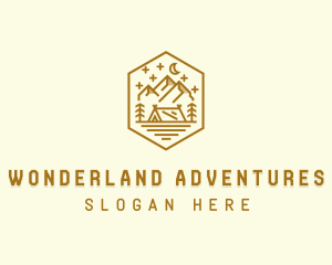 Outdoor Evening Camp Site logo design