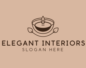 Tea Light Candle Spa  logo design