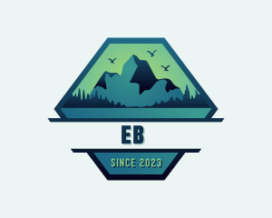 Mountaineering Hiking Camp Logo