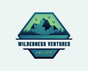 Mountaineering Hiking Camp logo design