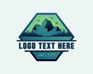 Mountaineering Hiking Camp Logo