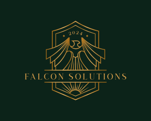 Eagle Falcon Royalty Crest logo design