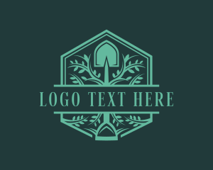 Potted Plants - Plant Shovel Gardening logo design