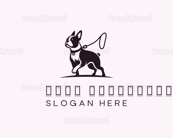 Boston Terrier Dog Leash Logo