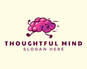 Thinking - Brain Run Fitness logo design