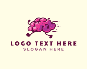 Thinking - Brain Run Fitness logo design