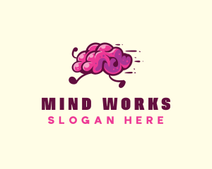 Brain Run Running logo design