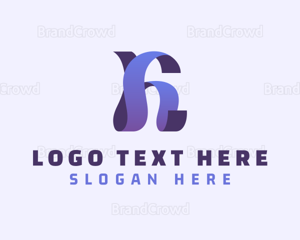 Elegant Ribbon Business Letter H Logo