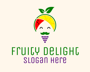 Fruity - Fruit Guru Turban Man logo design