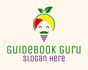 Fruit Guru Turban Man logo design