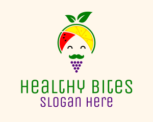 Fruit Guru Turban Man logo design