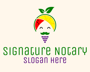 Harvest - Fruit Guru Turban Man logo design