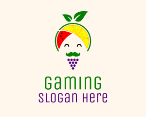 Headwrap - Fruit Guru Turban Man logo design