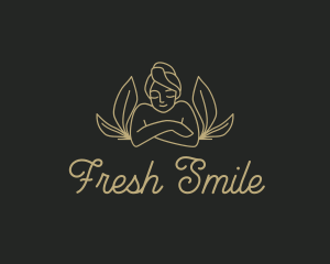 Smiling Woman Beauty Spa logo design