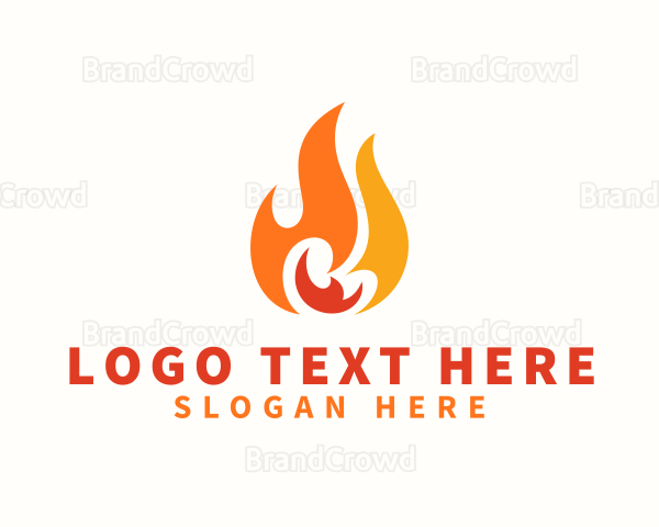 Blazing Thermal Fire Logo