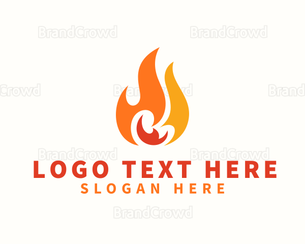 Blazing Thermal Fire Logo