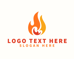 Burning - Blazing Thermal Fire logo design