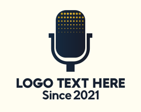 Recording - Podcast Microphone logo design