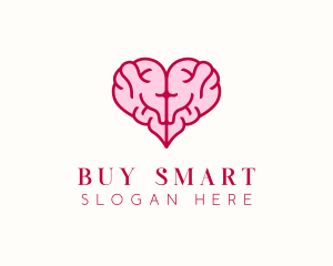 Brain Heart Love logo design