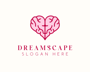 Imagine - Brain Heart Love logo design