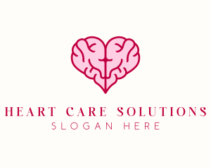 Brain Heart Love logo design