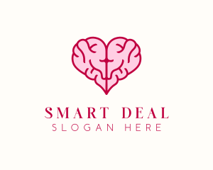 Brain Heart Love logo design