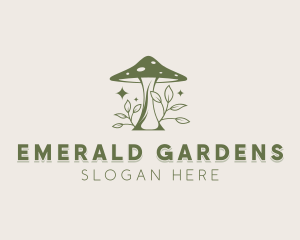 Organic Mushroom Gardening  logo design