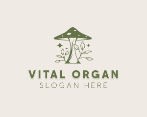 Organic Mushroom Gardening  logo design