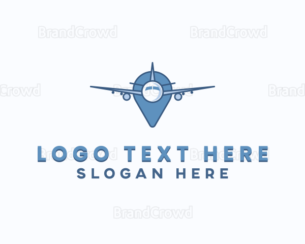 Airplane Travel Navigation Logo