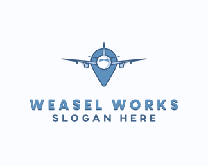 Airplane Travel Navigation Logo