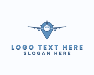 Airplane Travel Navigation Logo