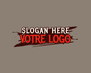 Scary - Grunge Texture Business logo design