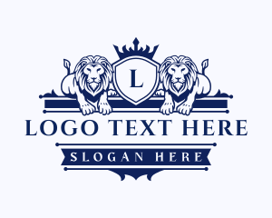 Prestige - Lion Royalty Crown logo design