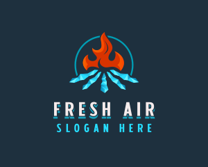 Fire Ice Hvac Ventilation logo design