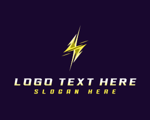 Lightning Electric Charge logo design