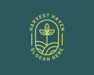 Crop - Farming Field Plant logo design