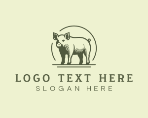 Barn - Organic Pig Barn logo design