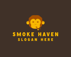 Vape Smoking Monkey logo design