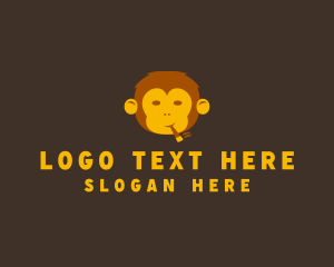 Gorilla - Vape Smoking Monkey logo design