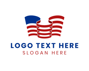 America - America Country Flag logo design